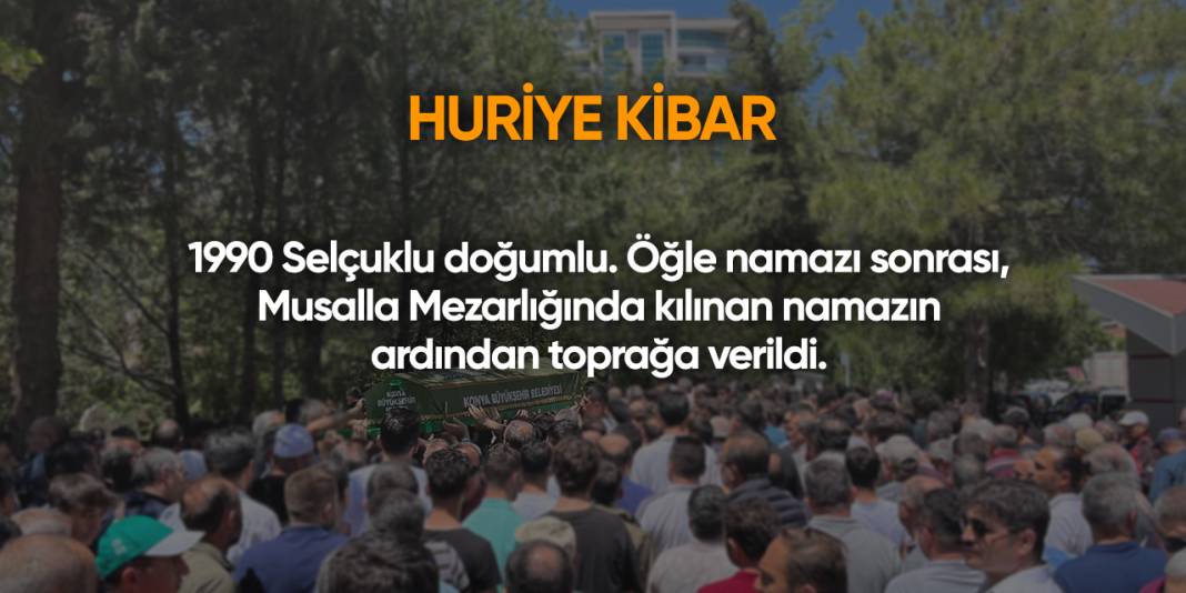 Konya'da bugün vefat edenler | 24 Eylül 2025 4